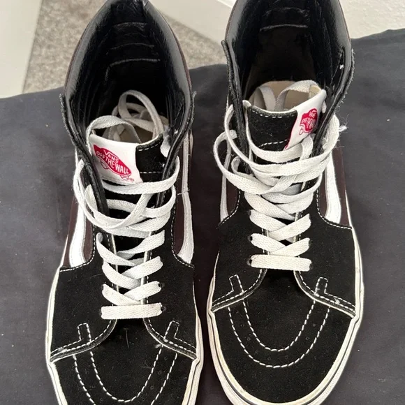 Vans Women's Black and White High-Top Sneakers - Picture 2 of 8
